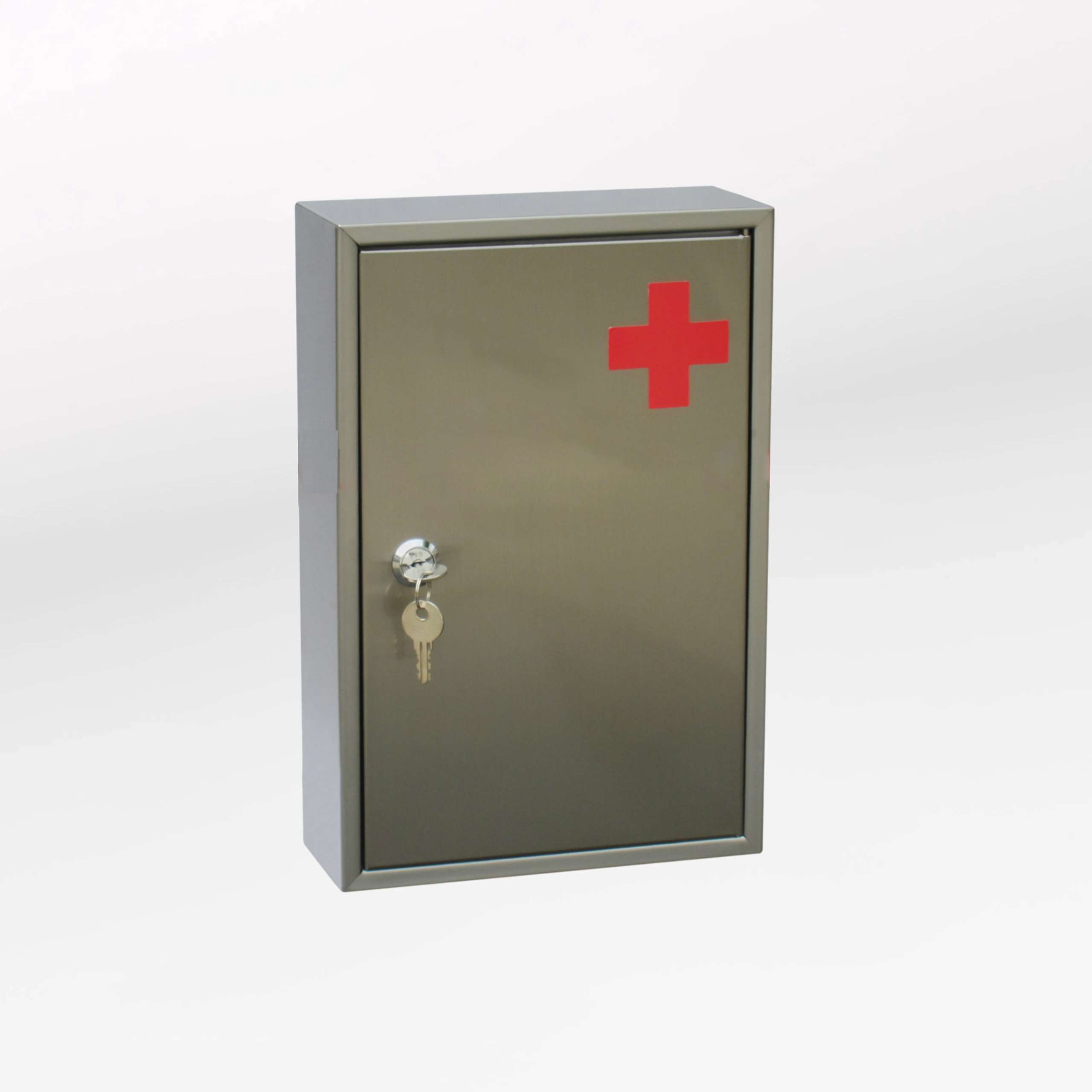 Single Door standing stainless steel First Aid Cabinets with lock