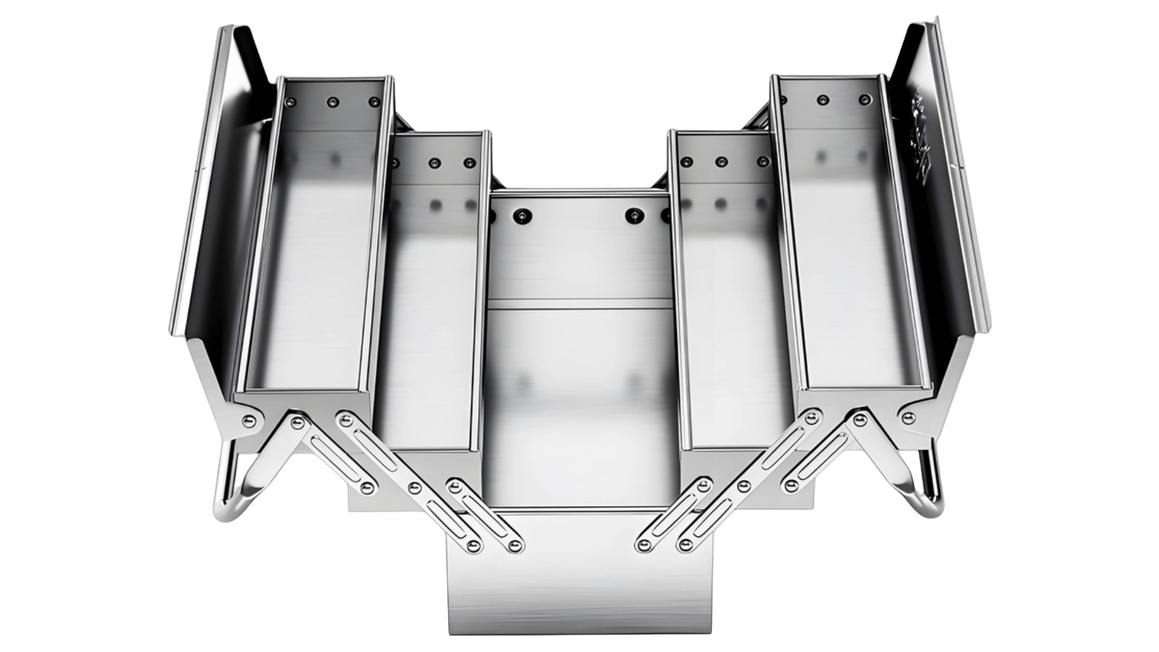 Stainless steel tilt toolbox