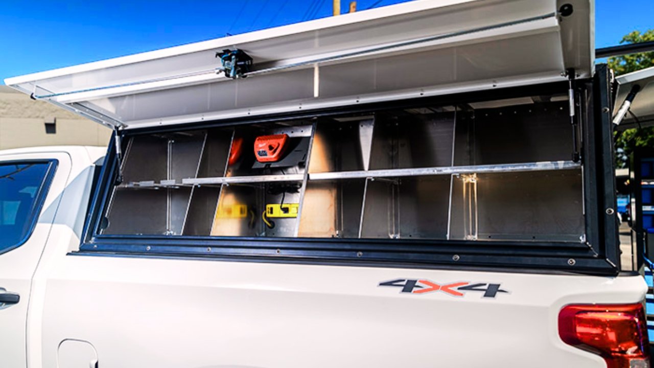 Truck Caps with Integrated Tool Boxes